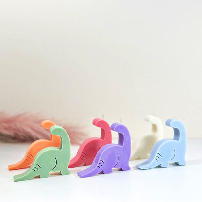 Dinosaur Candles - Colourful Brontosaurus Candle - Apatosaurus Dinosaur Gifts