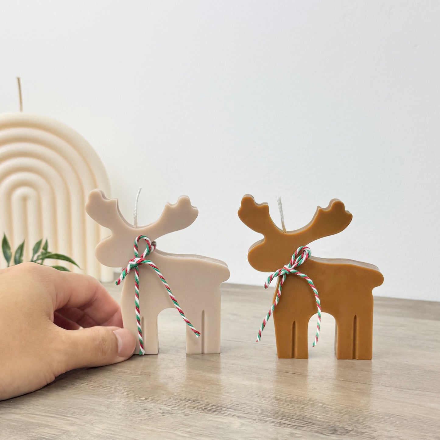 Brown Christmas Reindeer Candle - Festive Christmas Candle - Stocking Filler