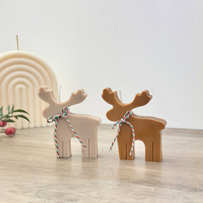 Brown Christmas Reindeer Candle - Festive Christmas Candle - Stocking Filler