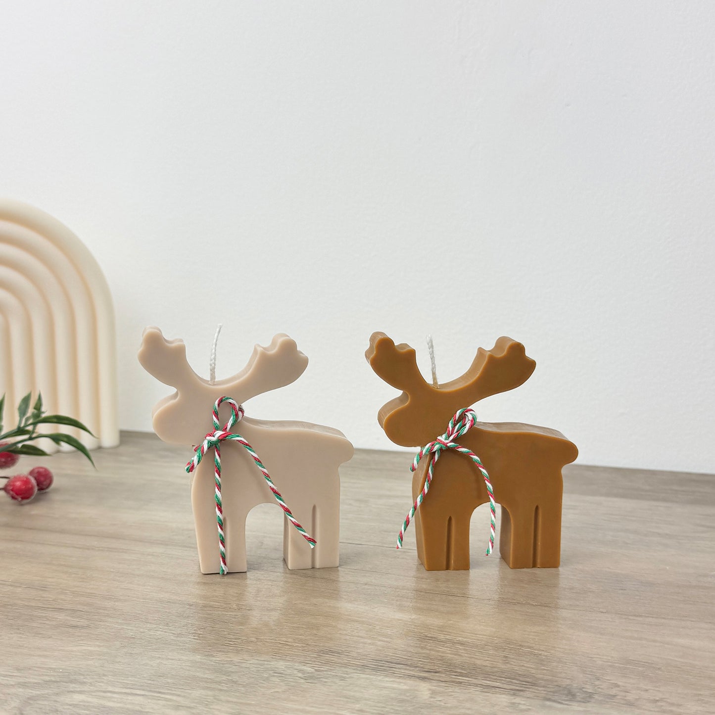 Brown Christmas Reindeer Candle - Festive Christmas Candle - Stocking Filler