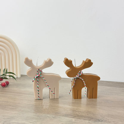 Brown Christmas Reindeer Candle - Festive Christmas Candle - Stocking Filler