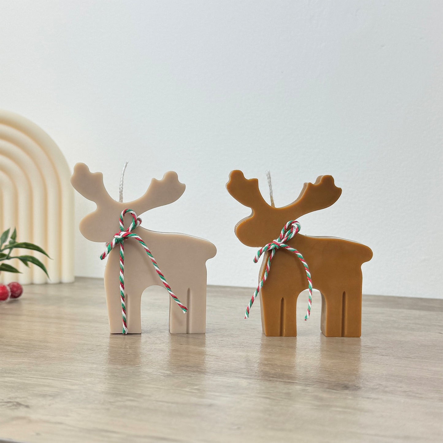 Brown Christmas Reindeer Candle - Festive Christmas Candle - Stocking Filler