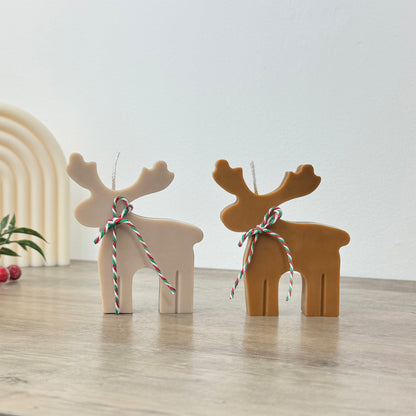 Brown Christmas Reindeer Candle - Festive Christmas Candle - Stocking Filler