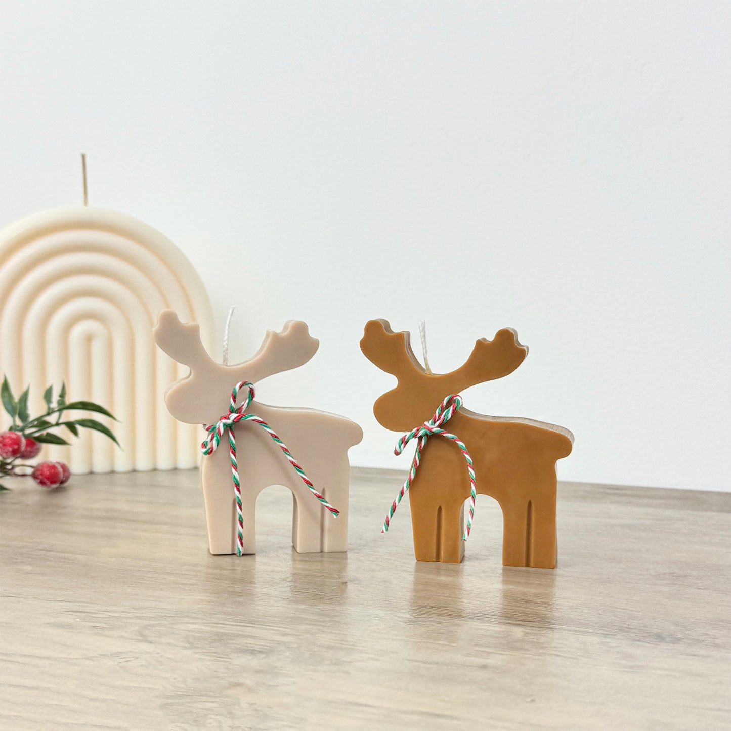 Brown Christmas Reindeer Candle - Festive Christmas Candle - Stocking Filler