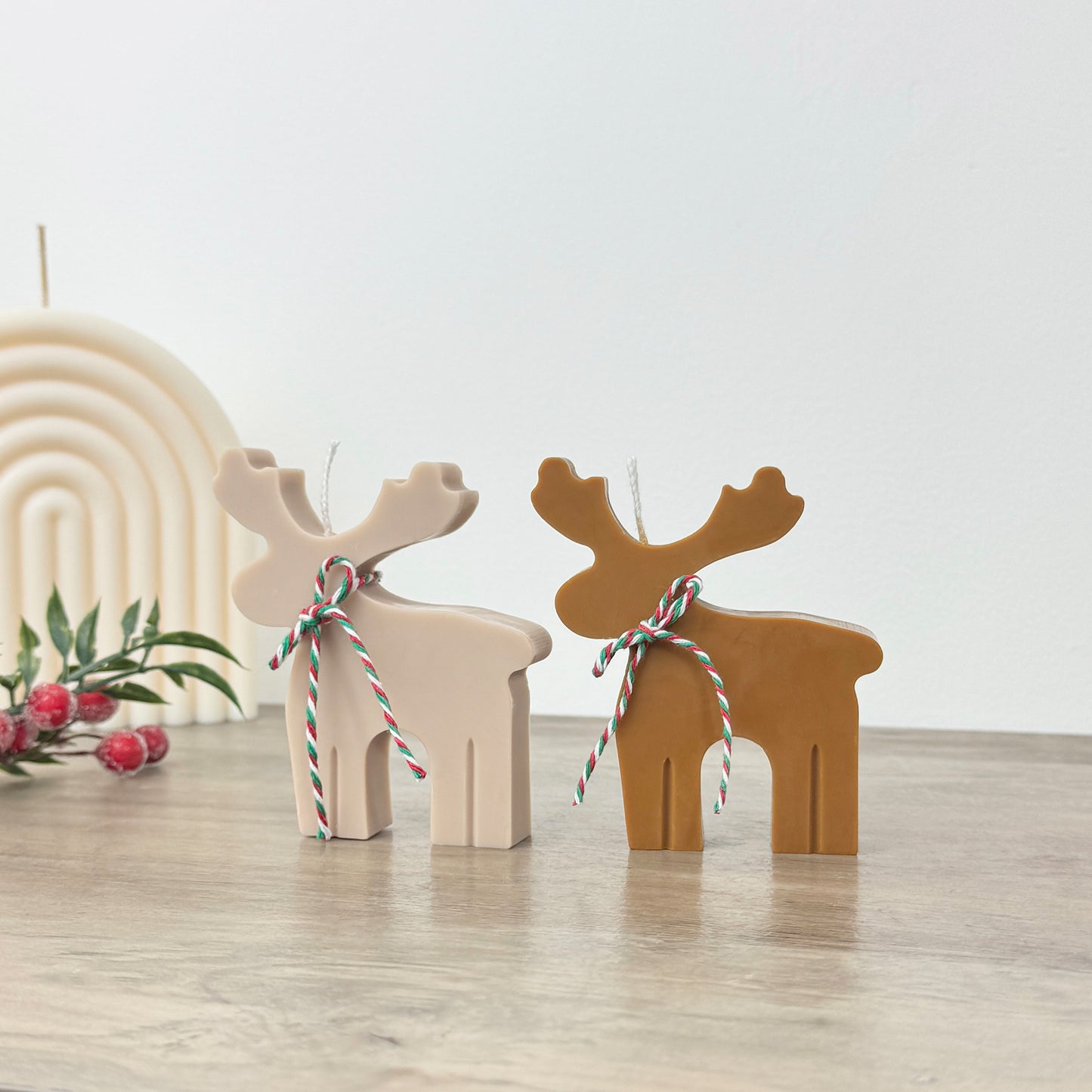 Brown Christmas Reindeer Candle - Festive Christmas Candle - Stocking Filler