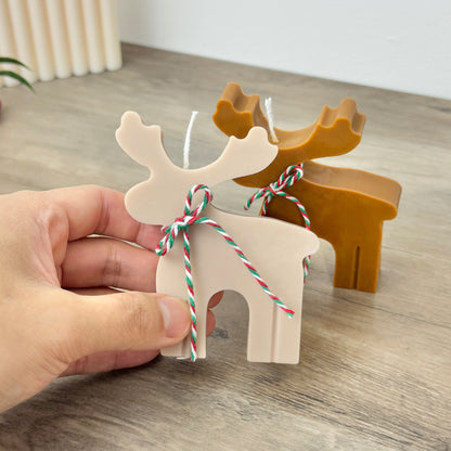 Brown Christmas Reindeer Candle - Festive Christmas Candle - Stocking Filler