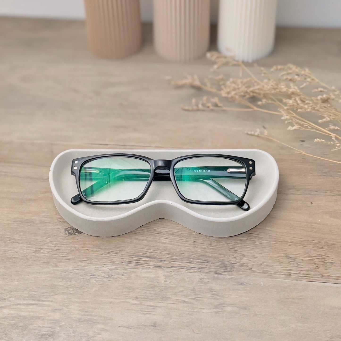 Concrete Grey Glasses Tray - Concrete Glasses Holder - Grey Glasses Case