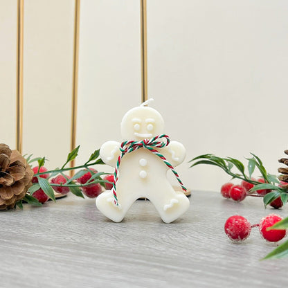 Christmas Gingerbread Candles - Gingerbread Scent Candle - Xmas Decoration