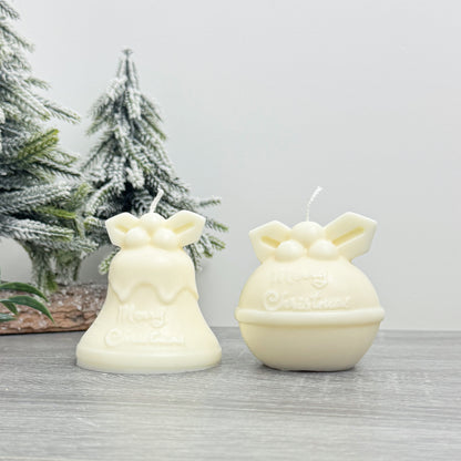 Festive Christmas Pudding Candle - Christmas Candles - Christmas Decor