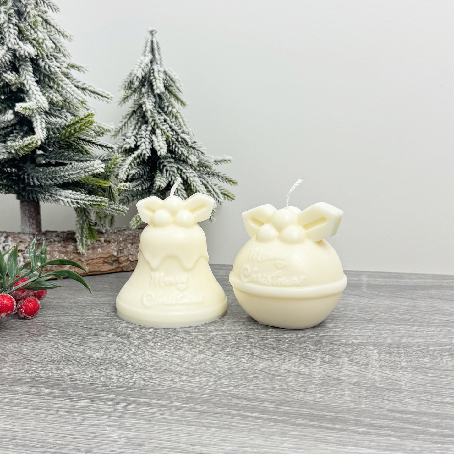 Festive Christmas Pudding Candle - Christmas Candles - Christmas Decor