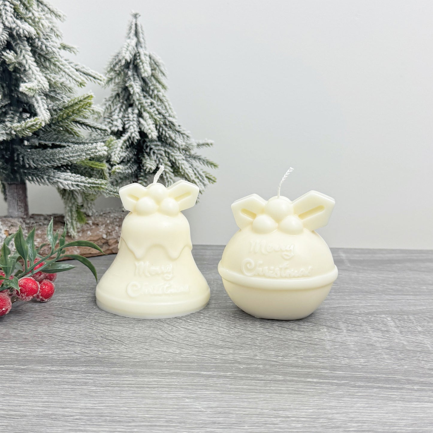 Festive Christmas Pudding Candle - Christmas Candles - Christmas Decor