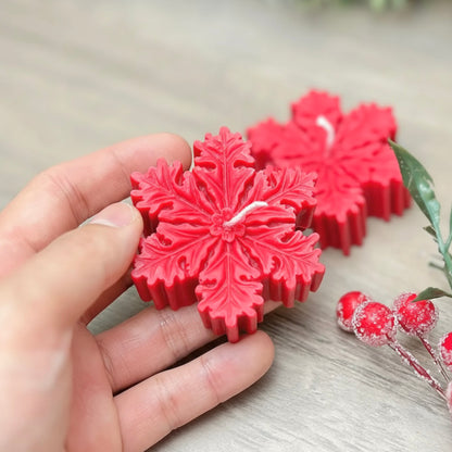 Christmas Snowflake Tealight Candles - Festive Home Decor