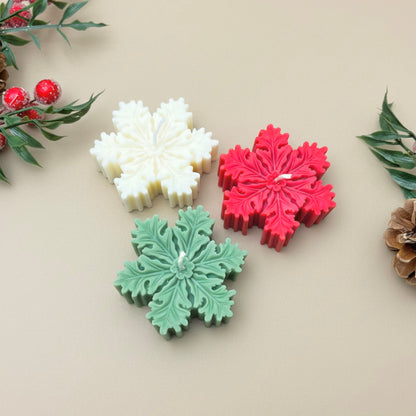 Christmas Snowflake Tealight Candles - Festive Home Decor