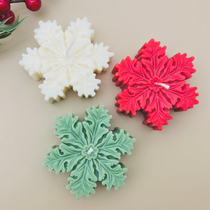 Christmas Snowflake Tealight Candles - Festive Home Decor