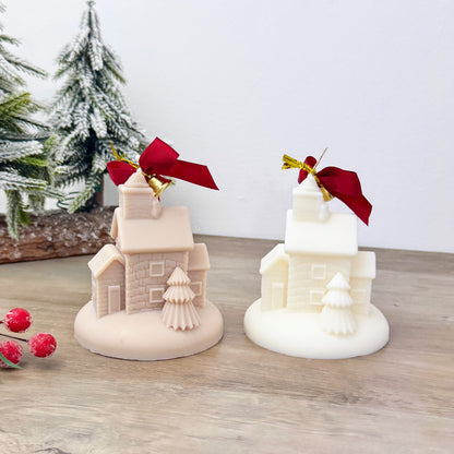 Snowy Christmas House Candle - Christmas Village Candle - Christmas Decor