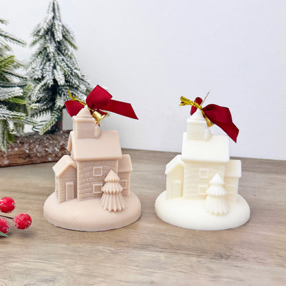 Snowy Christmas House Candle - Christmas Village Candle - Christmas Decor