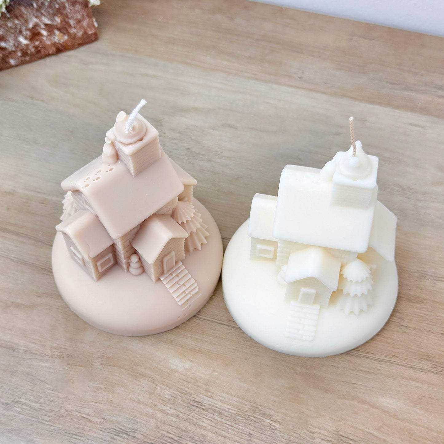 Snowy Christmas House Candle - Christmas Village Candle - Christmas Decor