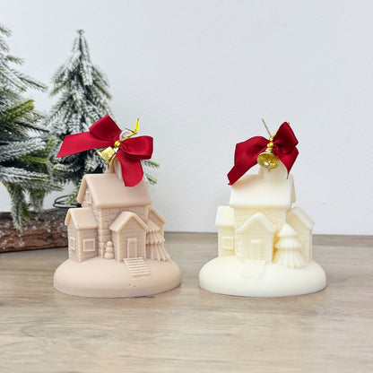 Snowy Christmas House Candle - Christmas Village Candle - Christmas Decor