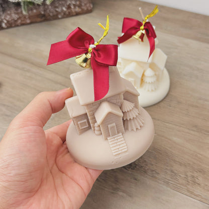 Snowy Christmas House Candle - Christmas Village Candle - Christmas Decor