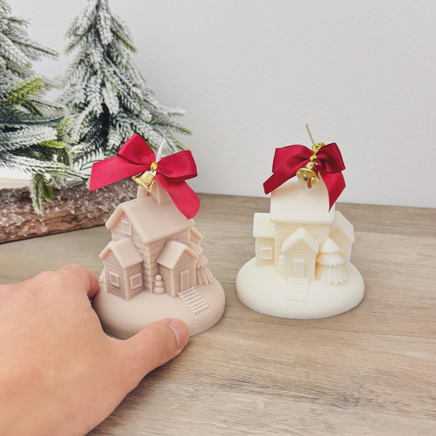 Snowy Christmas House Candle - Christmas Village Candle - Christmas Decor