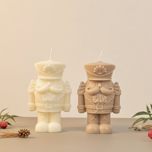 Large Christmas Nutcracker Candle - Christmas Scented Candle
