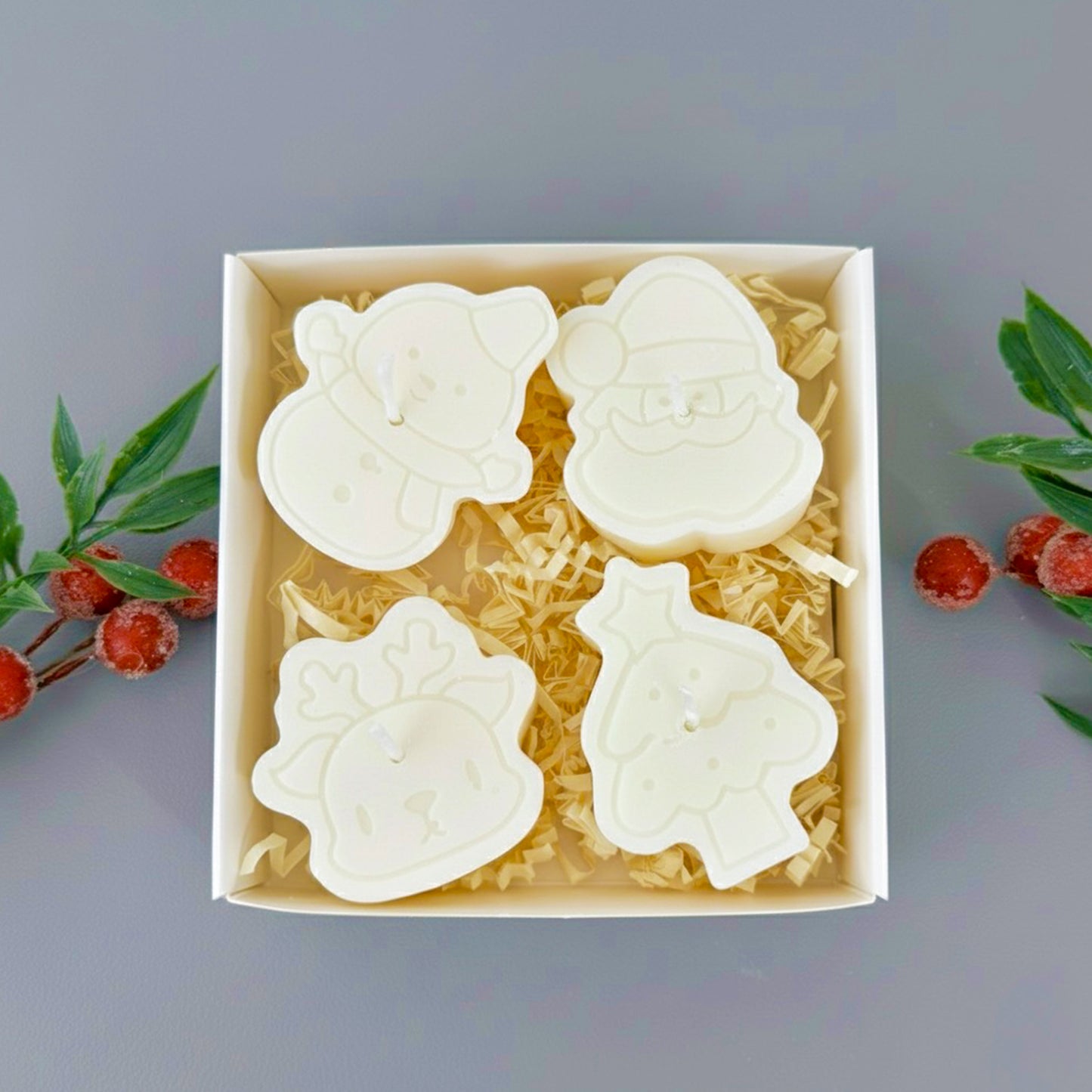 Christmas Candle Gift Set - Festive Tealight Gift - Christmas Gifts