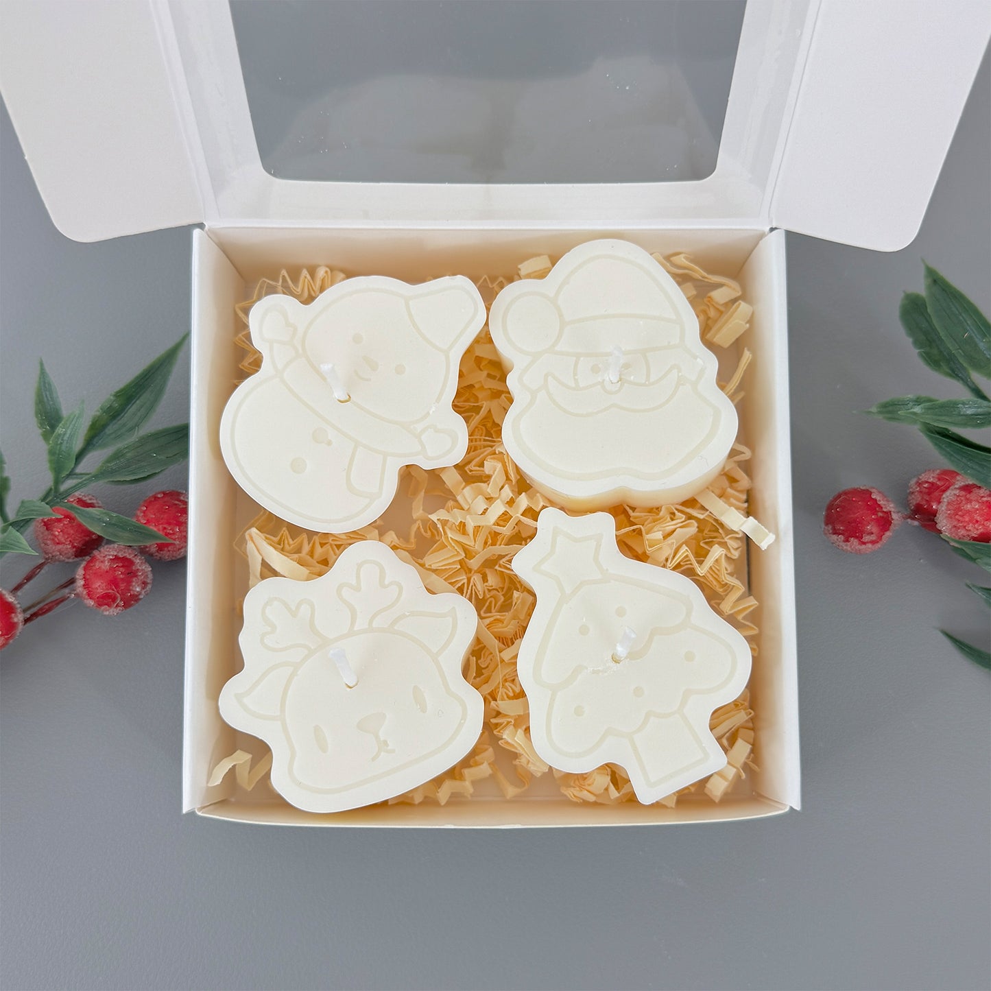 Christmas Candle Gift Set - Festive Tealight Gift - Christmas Gifts