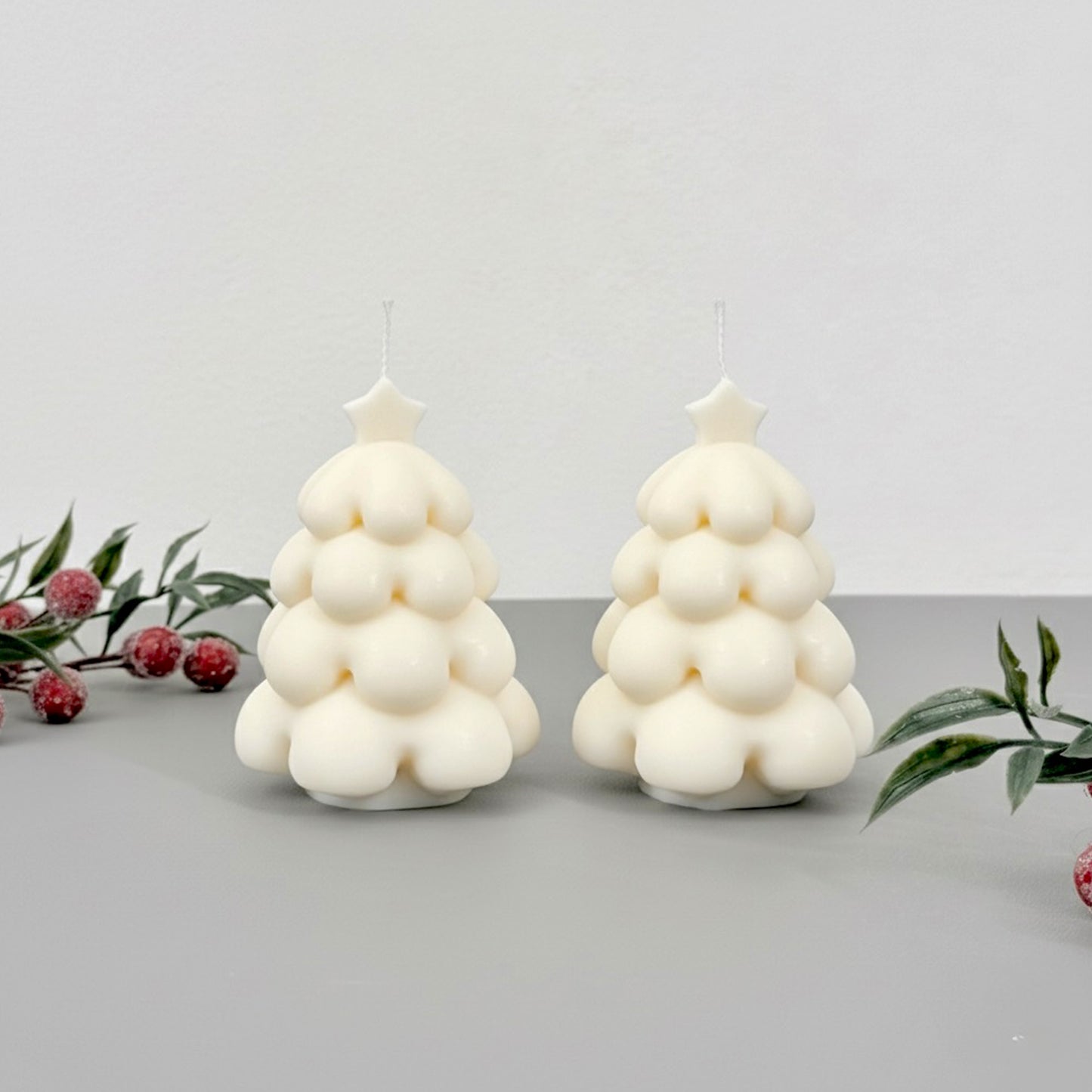 White Christmas Tree Candle - Christmas Scented Candle