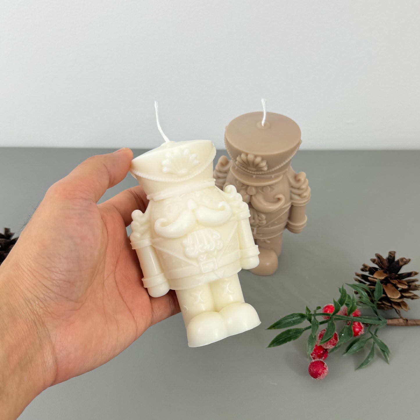 Large Christmas Nutcracker Candle - Christmas Scented Candle