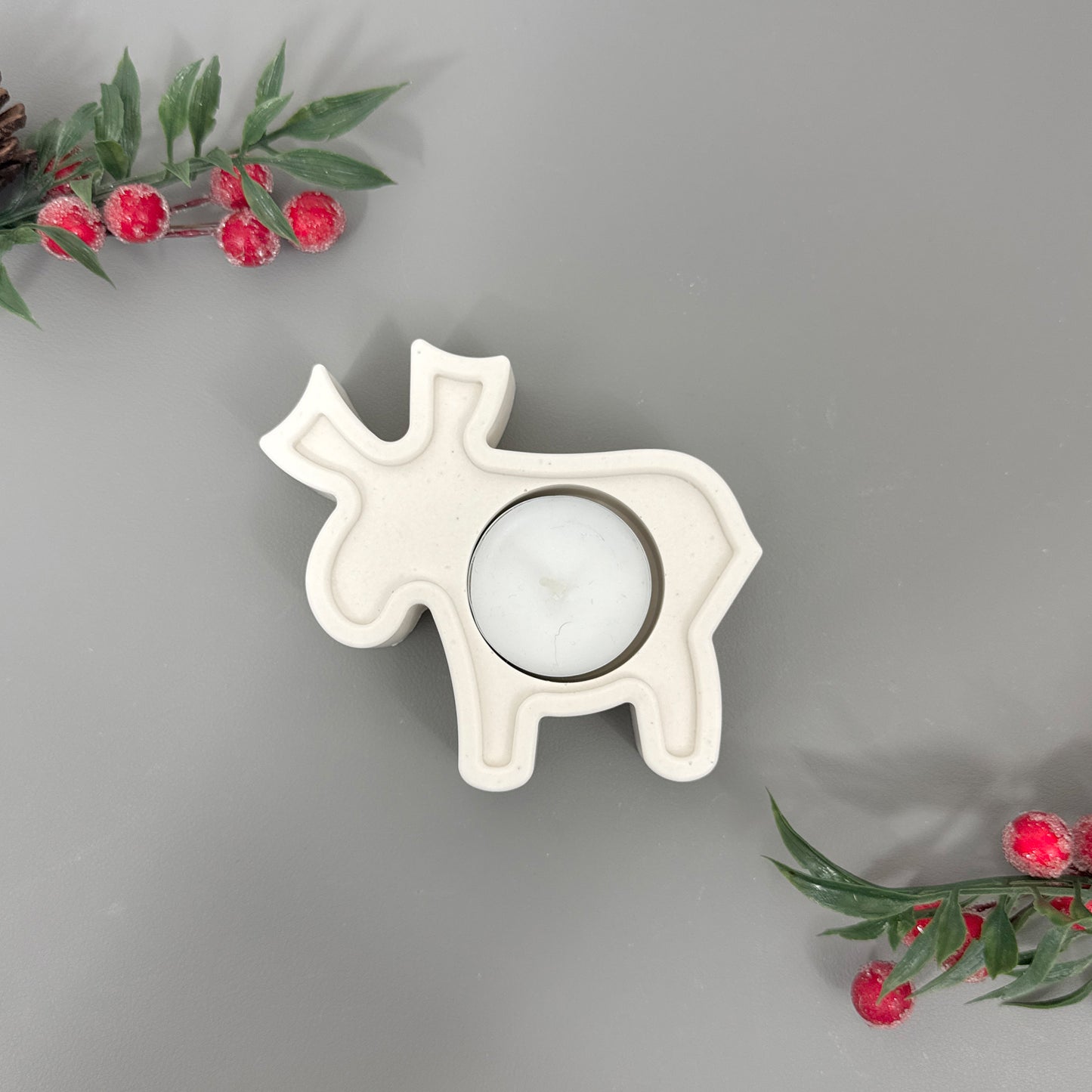 Reindeer Christmas Tealight Candle Holder - Christmas Decor