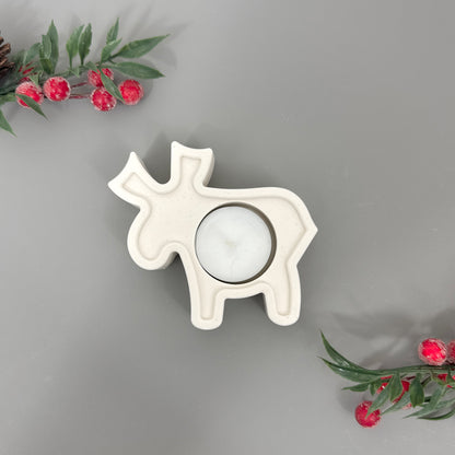 Reindeer Christmas Tealight Candle Holder - Christmas Decor