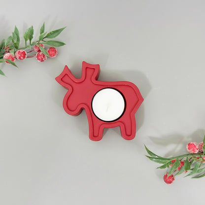 Reindeer Christmas Tealight Candle Holder - Christmas Decor
