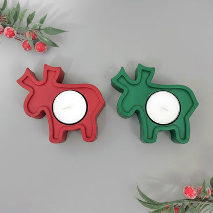 Reindeer Christmas Tealight Candle Holder - Christmas Decor