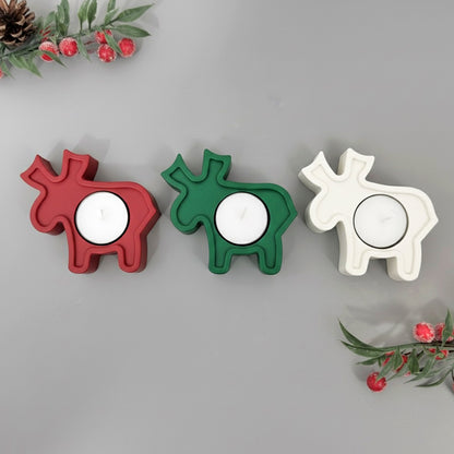 Reindeer Christmas Tealight Candle Holder - Christmas Decor