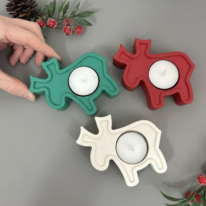 Reindeer Christmas Tealight Candle Holder - Christmas Decor