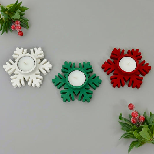 Christmas Snowflake Tealight Holder - Festive Candle Holder Christmas Gift