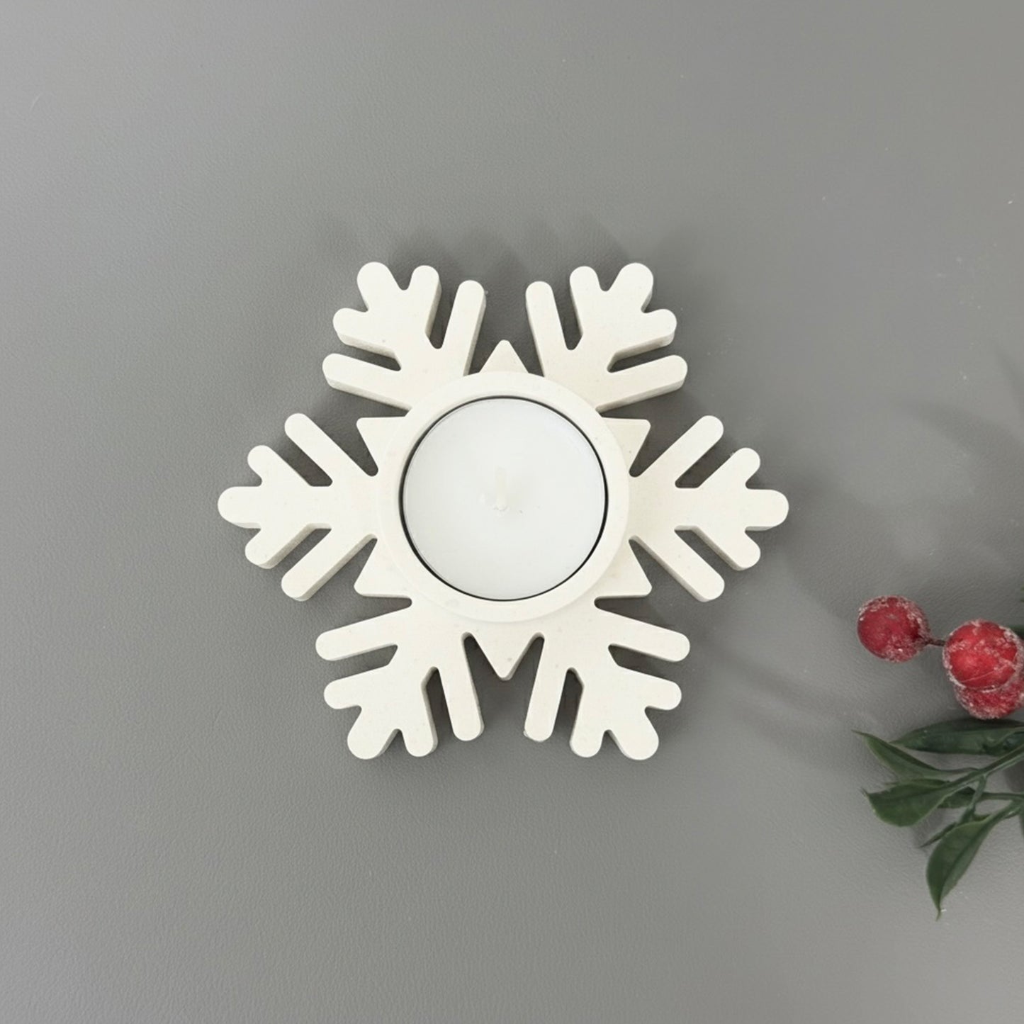 Christmas Snowflake Tealight Holder - Festive Candle Holder Christmas Gift