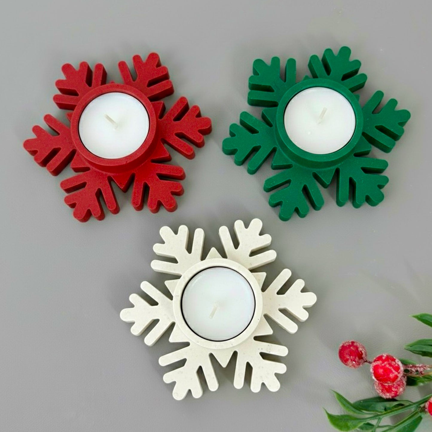 Christmas Snowflake Tealight Holder - Festive Candle Holder Christmas Gift