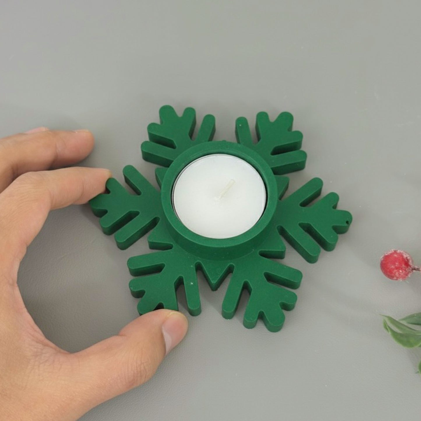 Christmas Snowflake Tealight Holder - Festive Candle Holder Christmas Gift