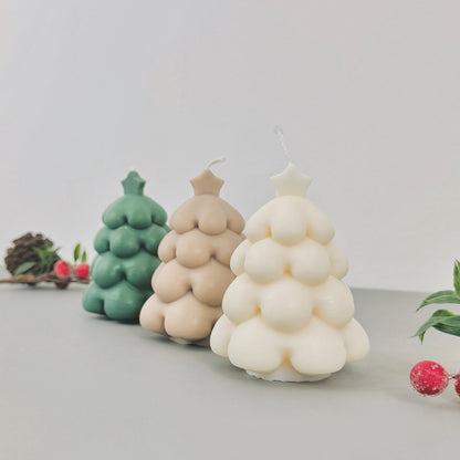 Traditional Christmas Tree Candles - Neutral Christmas Decor