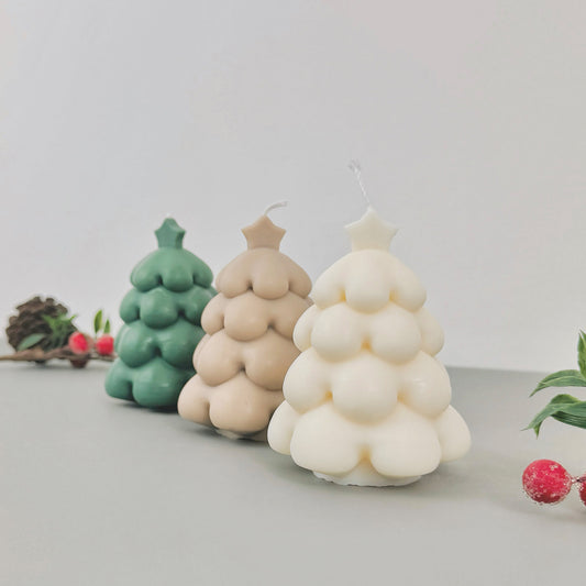 Traditional Christmas Tree Candles - Neutral Christmas Decor