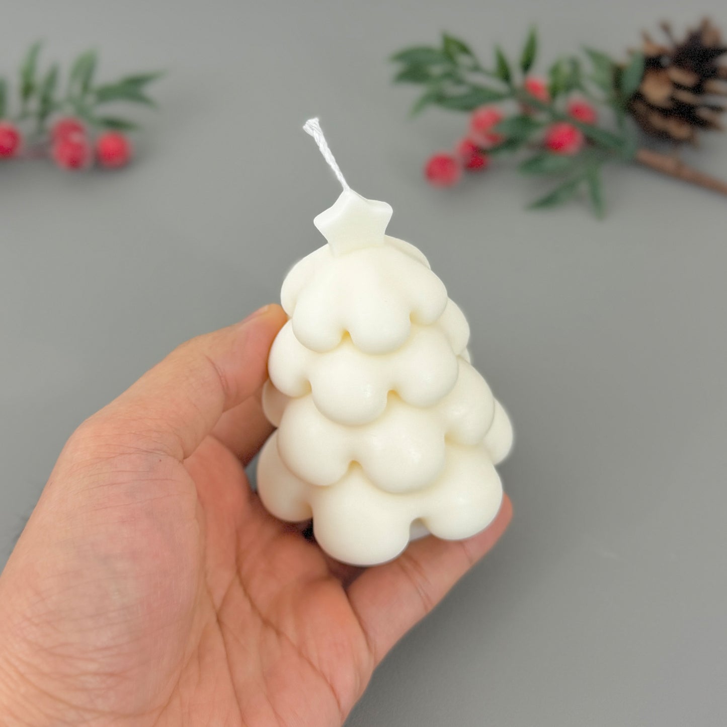 Traditional Christmas Tree Candles - Neutral Christmas Decor