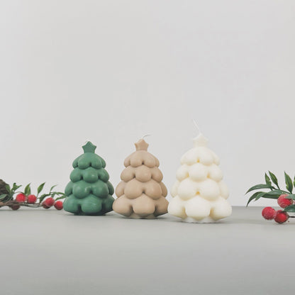Traditional Christmas Tree Candles - Neutral Christmas Decor