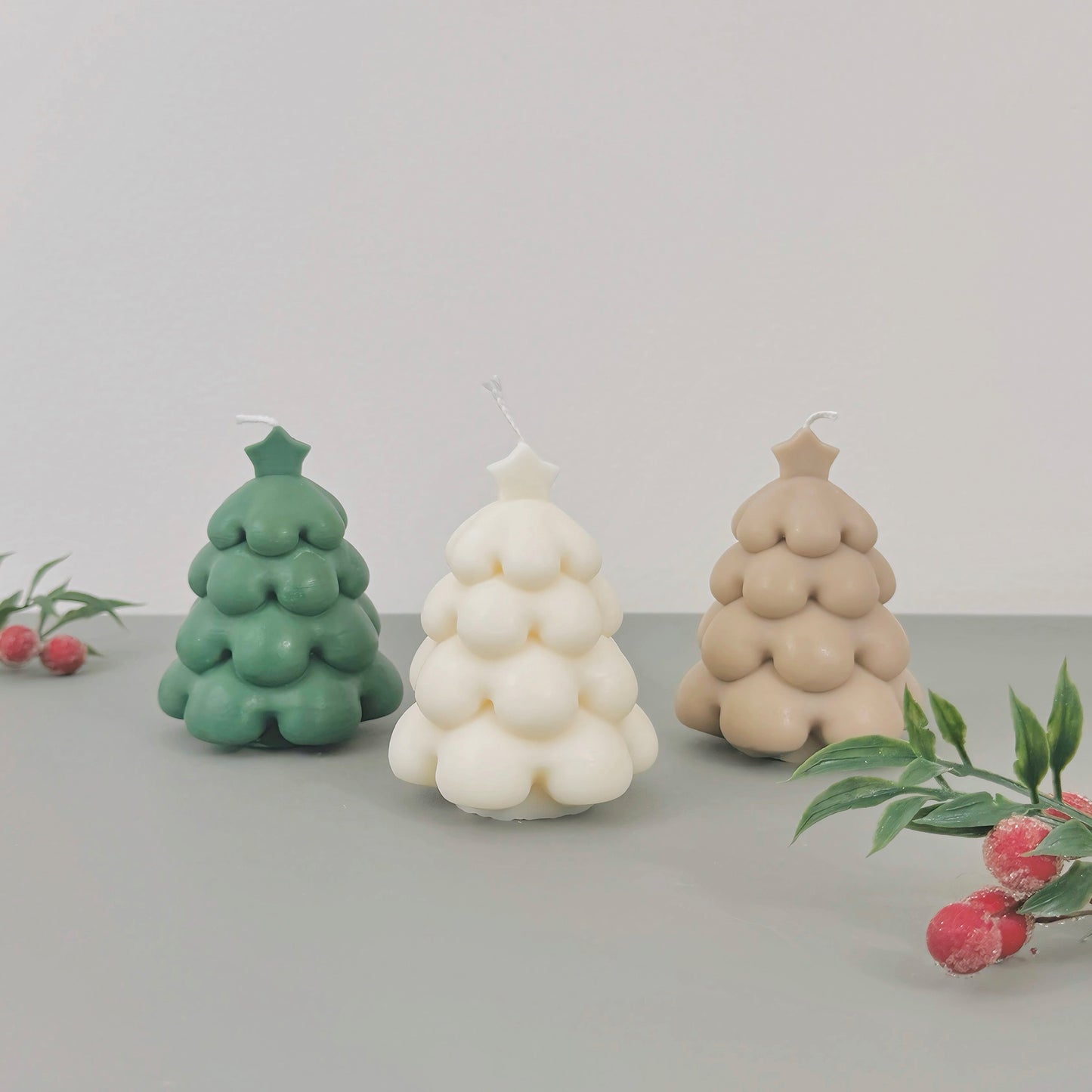 Traditional Christmas Tree Candles - Neutral Christmas Decor