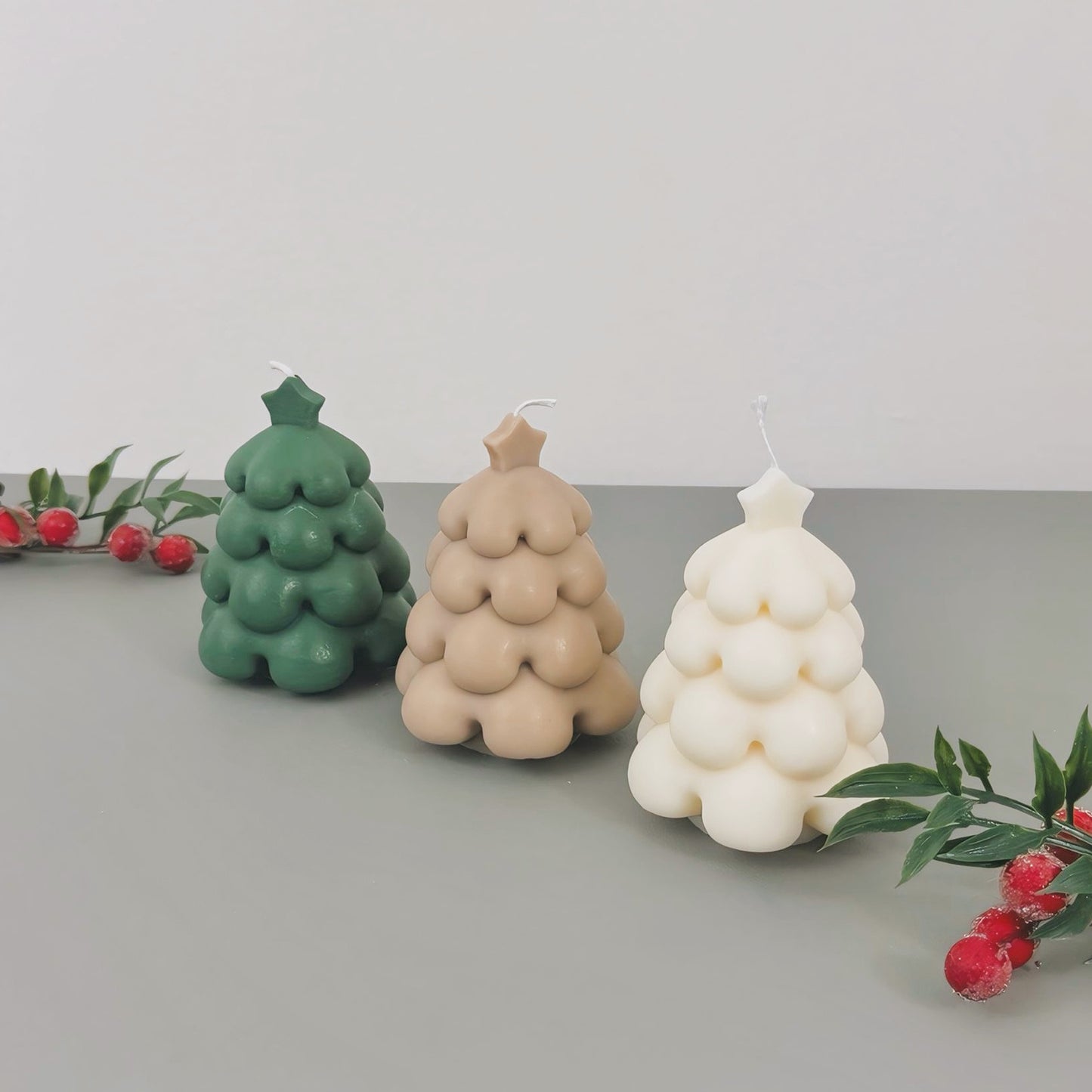Traditional Christmas Tree Candles - Neutral Christmas Decor