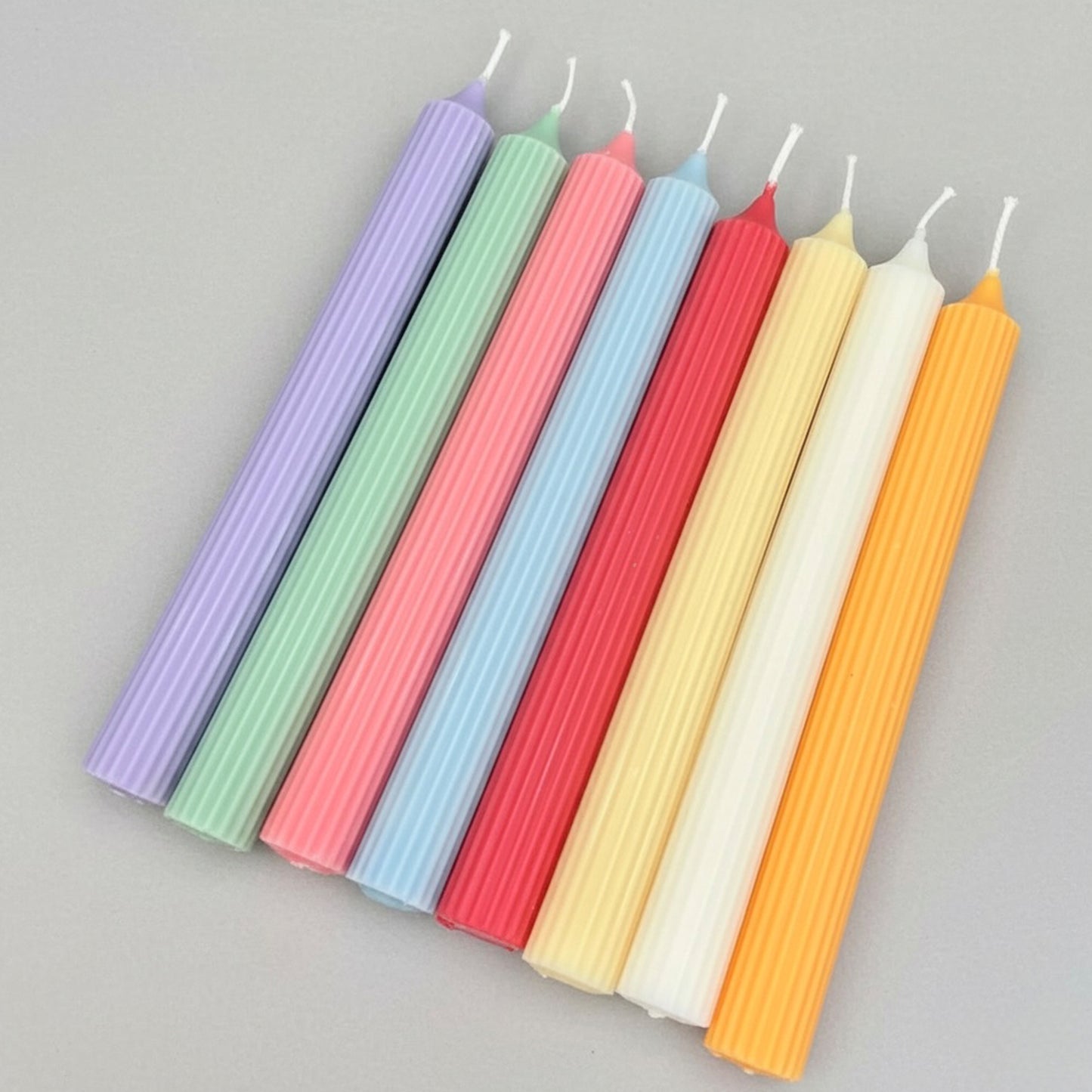 Colourful Dinner Candles - Pastel Dinner Table Candle - Soy Candlesticks