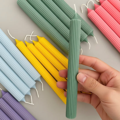 Colourful Dinner Candles - Pastel Dinner Table Candle - Soy Candlesticks