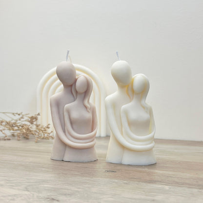 Candle Gift for Couples - Engagement Present - Anniversary Gifts - Wedding Cake Topper Candles