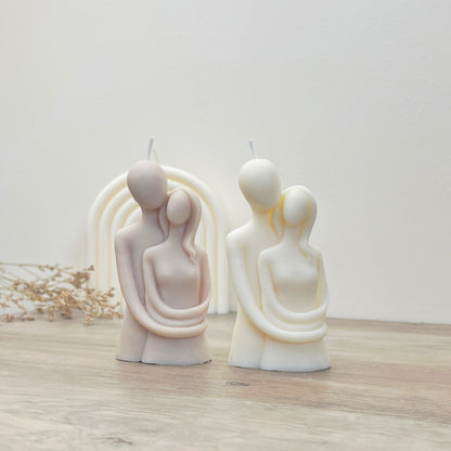 Candle Gift for Couples - Engagement Present - Anniversary Gifts - Wedding Cake Topper Candles