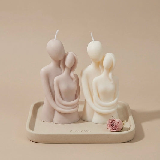 Candle Gift for Couples - Engagement Present - Anniversary Gifts - Wedding Cake Topper Candles